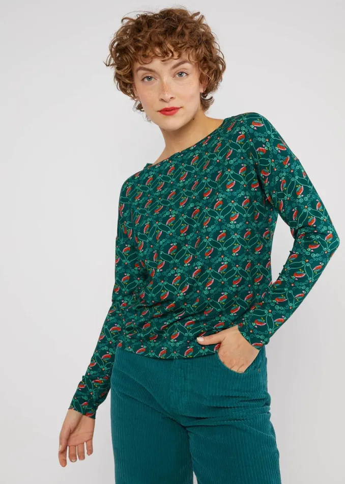 Blutsgeschwister Longsleeve Carry Me Home Green Women Tops
