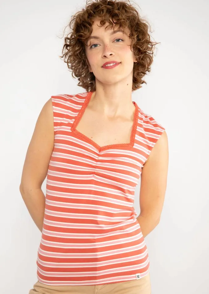 Blutsgeschwister Summer Top Let Romance Rule Red Women Tops