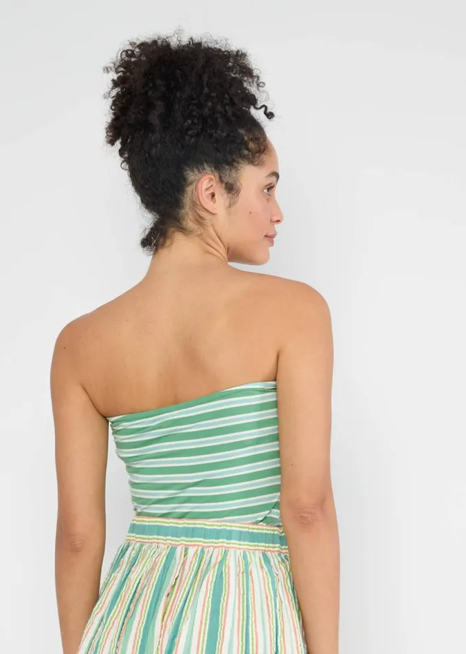 Blutsgeschwister Tube Top Summertime Tube Green Women Tops