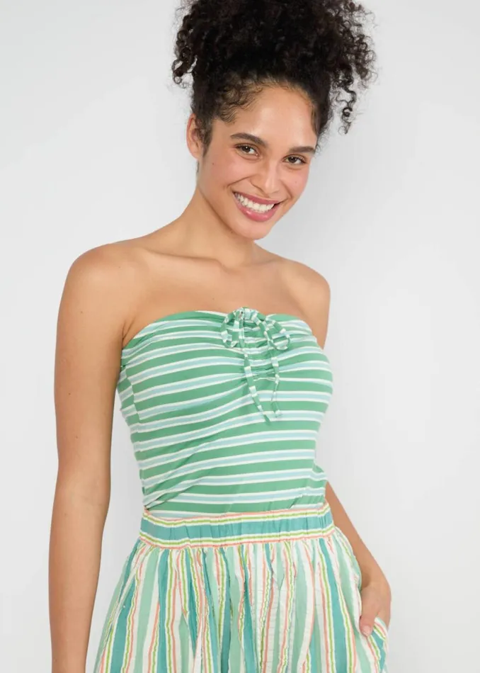 Blutsgeschwister Tube Top Summertime Tube Green Women Tops