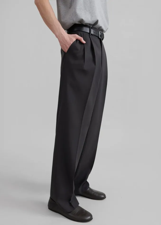 Bottoms Men The Frankie Shop Beo Suit Pants 8211 Dark Grey