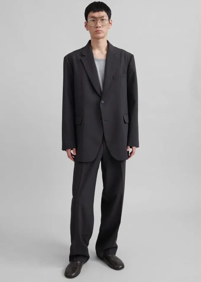Bottoms Men The Frankie Shop Beo Suit Pants 8211 Dark Grey