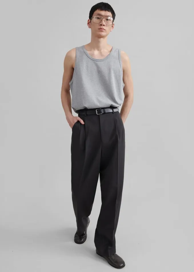 Bottoms Men The Frankie Shop Beo Suit Pants 8211 Dark Grey