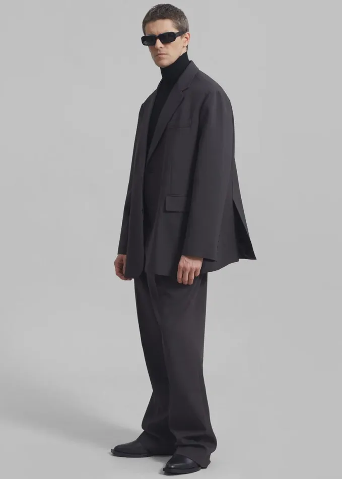 Bottoms Men The Frankie Shop Beo Suit Pants 8211 Dark Grey