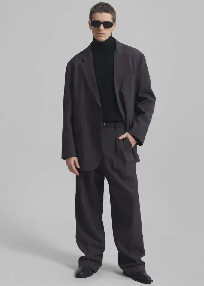 Bottoms Men The Frankie Shop Beo Suit Pants 8211 Dark Grey