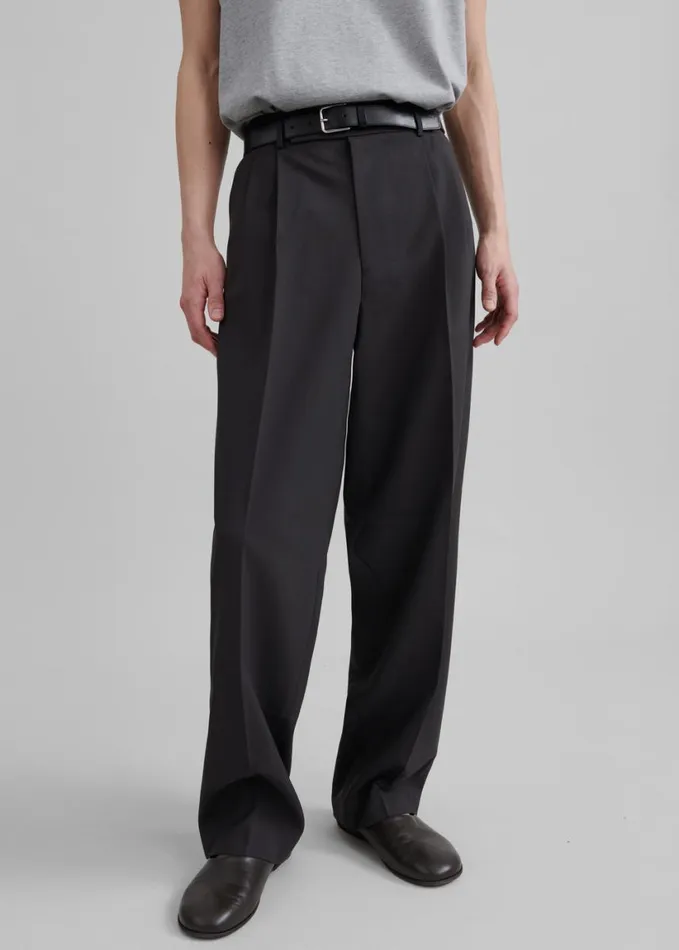 Bottoms Men The Frankie Shop Beo Suit Pants 8211 Dark Grey