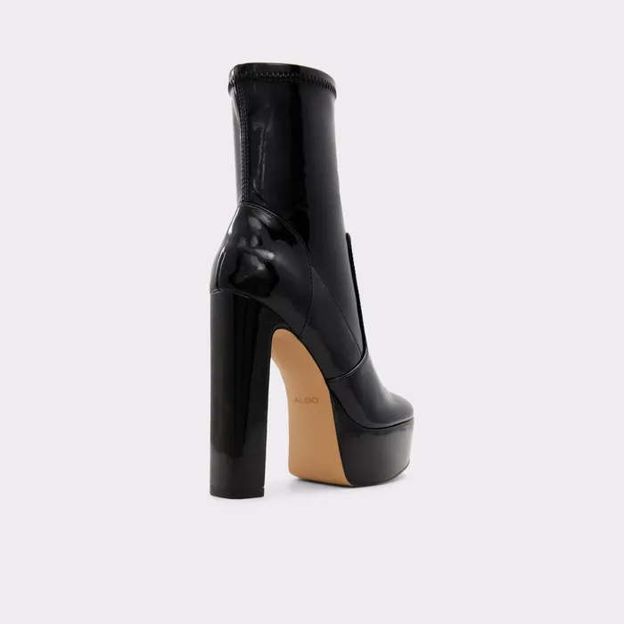 Brejar Black Synthetic Patent Women ALDO Ankle Boots and Booties