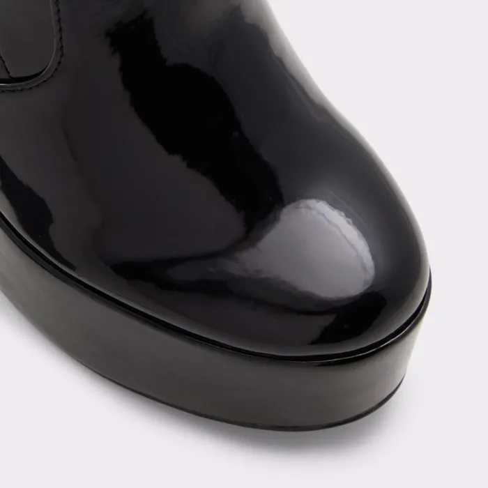 Brejar Black Synthetic Patent Women ALDO Ankle Boots and Booties