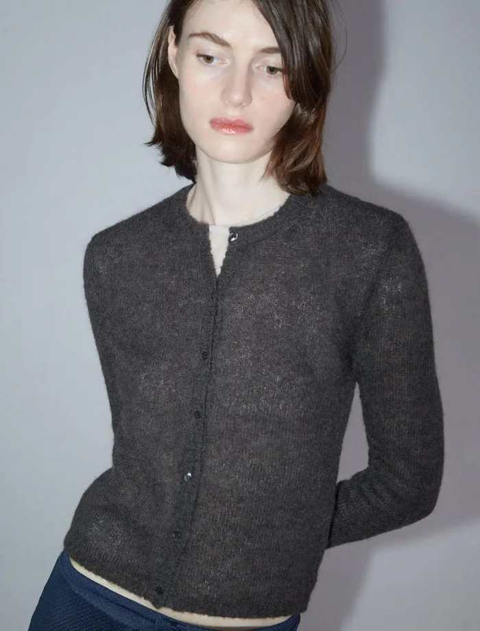 Button Fine Champions Grey Women Paloma Wool Knits