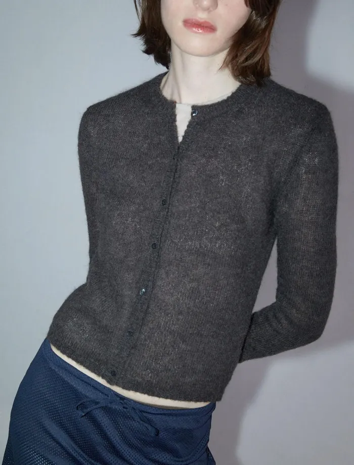 Button Fine Champions Grey Women Paloma Wool Knits
