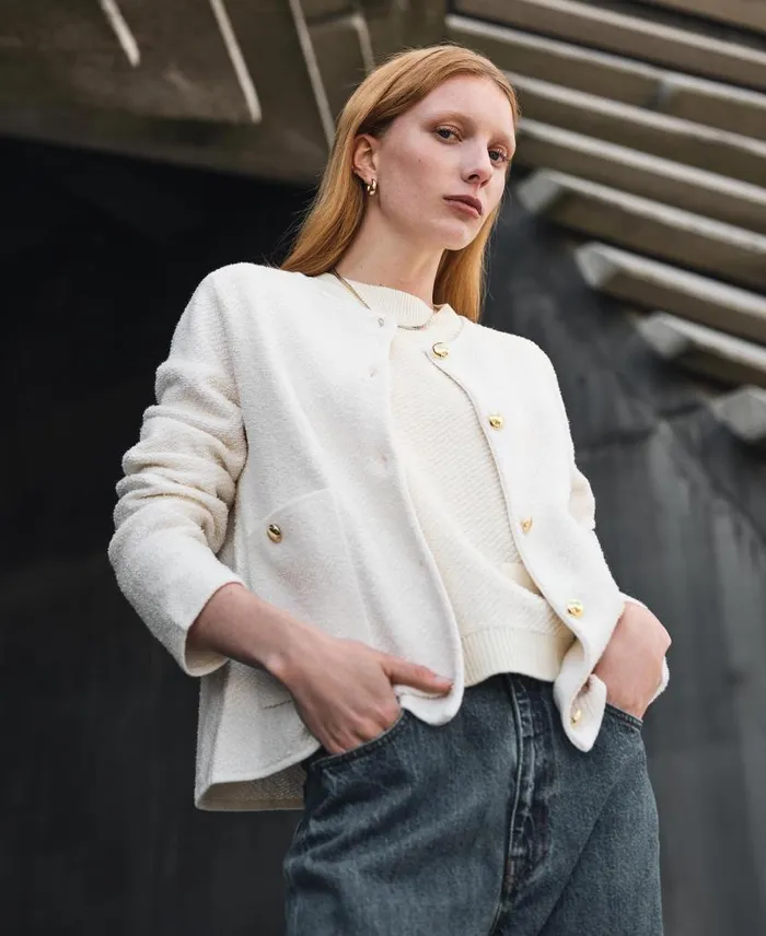 Celeste Cardigan Antique White Women Barbour Cardigans
