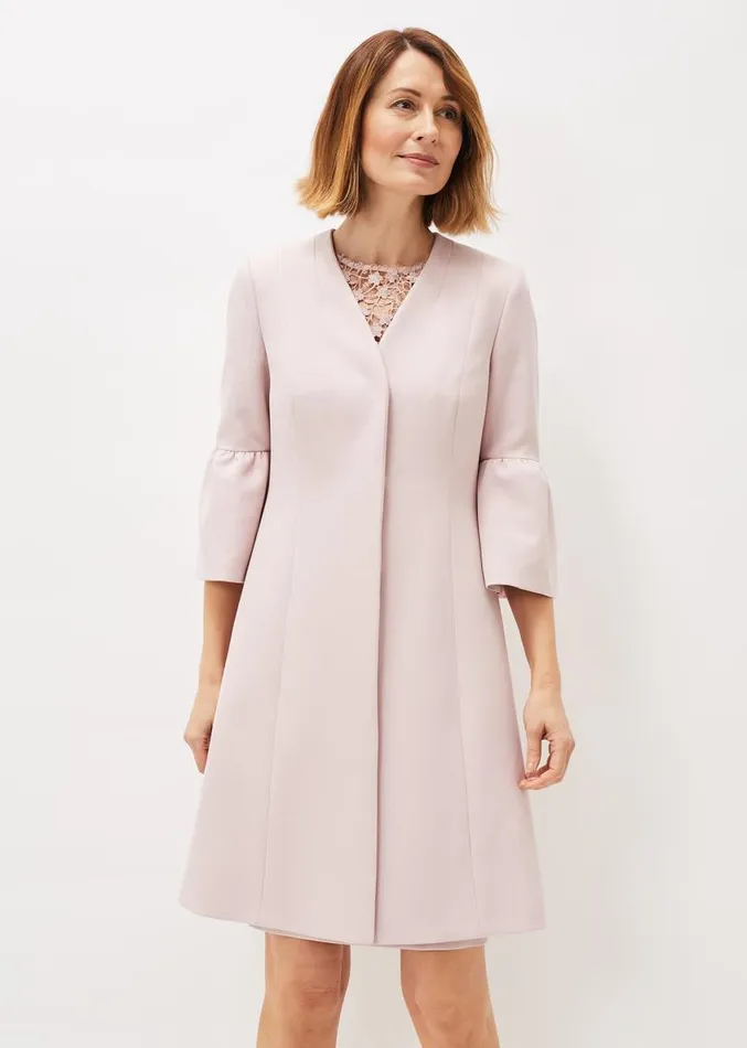 Cheryl Frill Cuff Occasion Coat Antique Rose Women Phase Eight Jackets