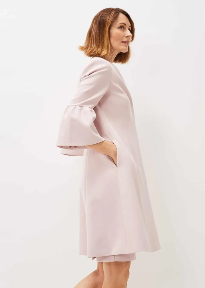 Cheryl Frill Cuff Occasion Coat Antique Rose Women Phase Eight Jackets