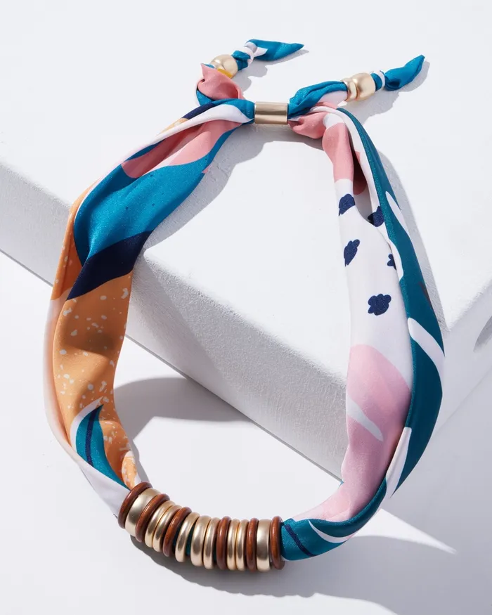 Chico039s Adjustable Scarf Necklace Multi Women Necklaces