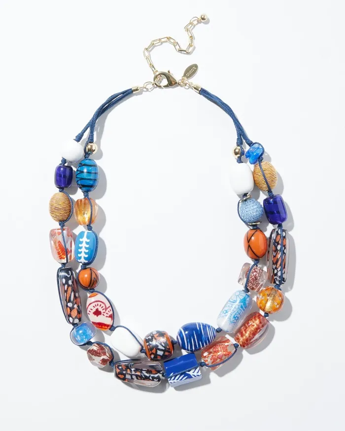 Chico039s Beaded Multistrand Necklace Multi Women Necklaces