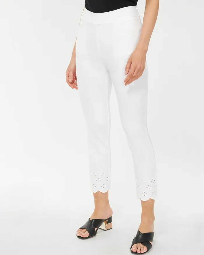 Chico039s Brigitte Scallop Hem Crops Alabaster Women Matching Sets