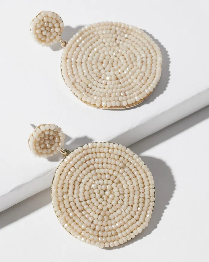 Chico039s Gold Tone Glam Drop Earrings Gold Women Earrings