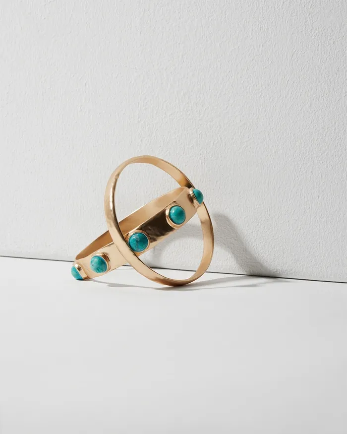 Chico039s Howlite Bangle Bracelet Set Multi Women Bracelets