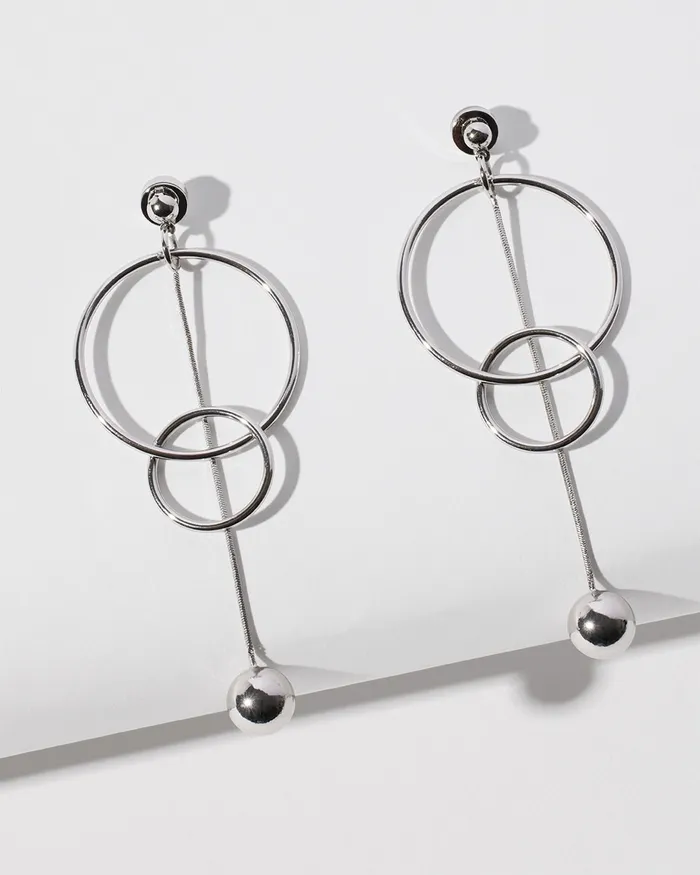 Chico039s Linear Earrings Silver Women Bracelets