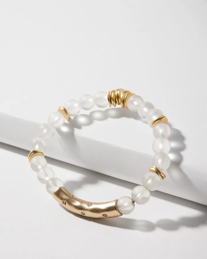 Chico039s Quartz Bar Stretch Bracelet Quartz Women Bracelets