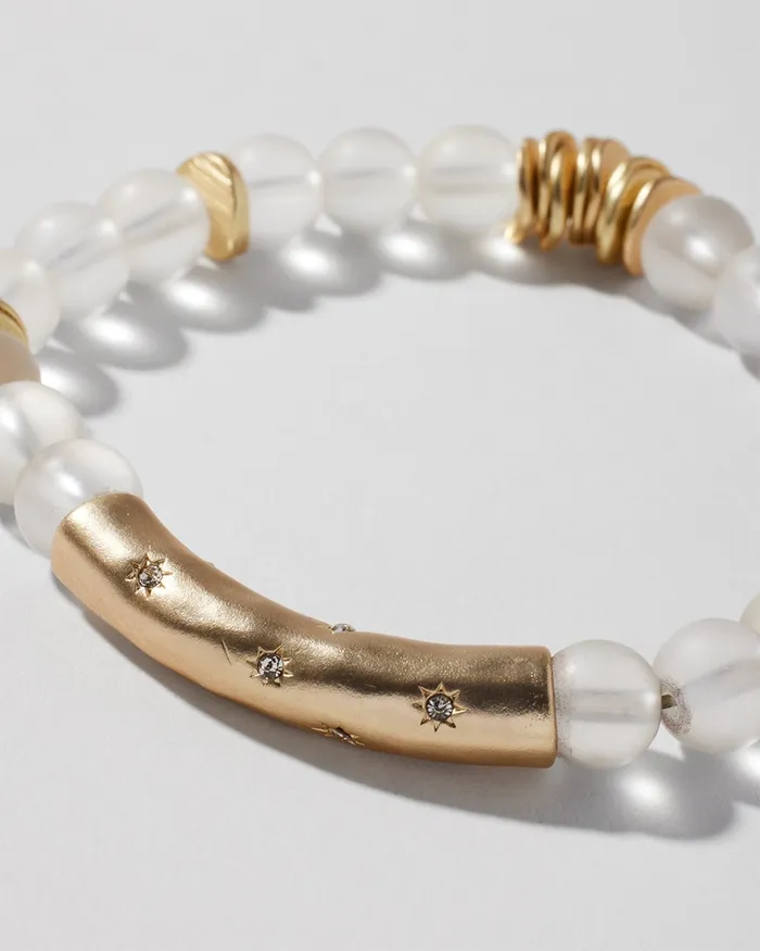 Chico039s Quartz Bar Stretch Bracelet Quartz Women Bracelets
