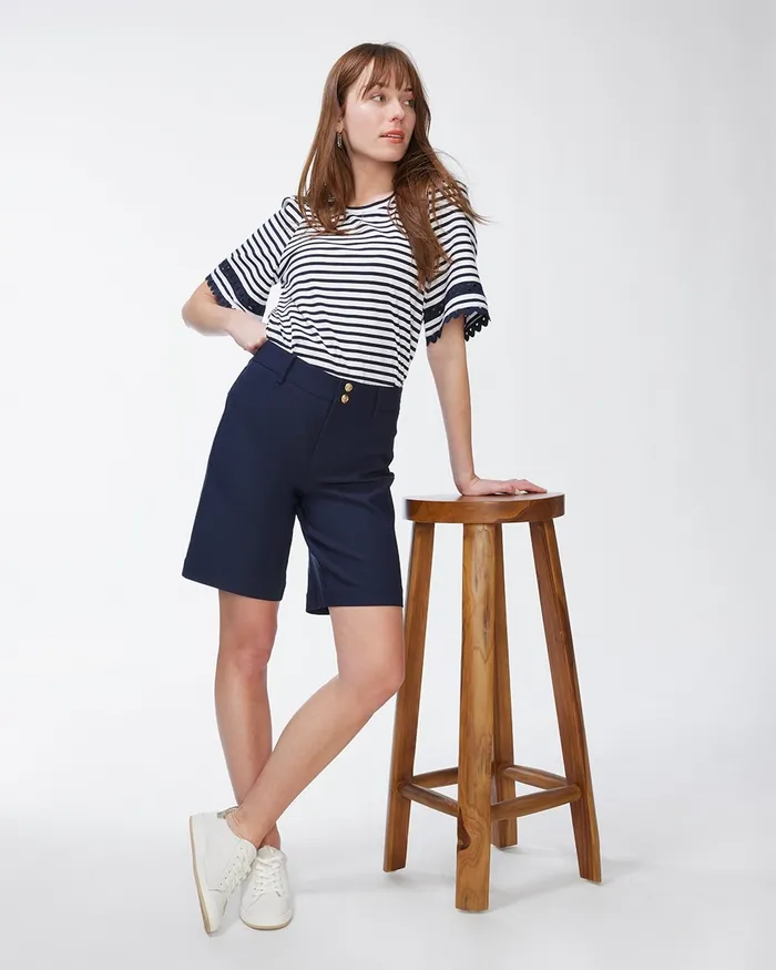 Chico039s Trapunto Shorts Alabaster Women Pants