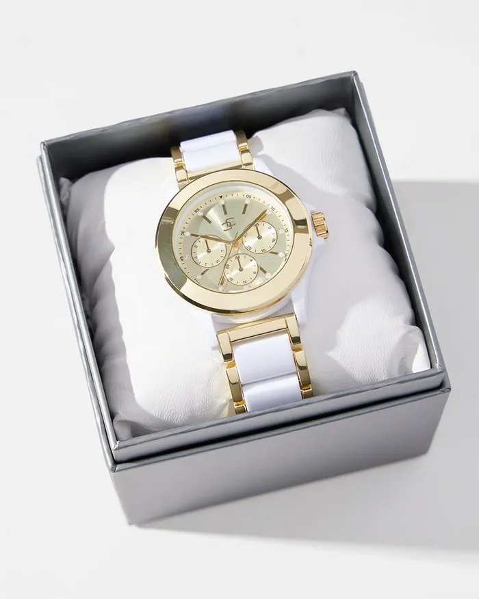 Chico039s White And Gold Tone Watch WhiteGold Women Watches
