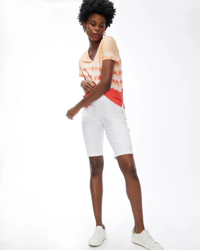 Chico039s Zenergy UPF 11034 PullOn Shorts Alabaster Women Shorts