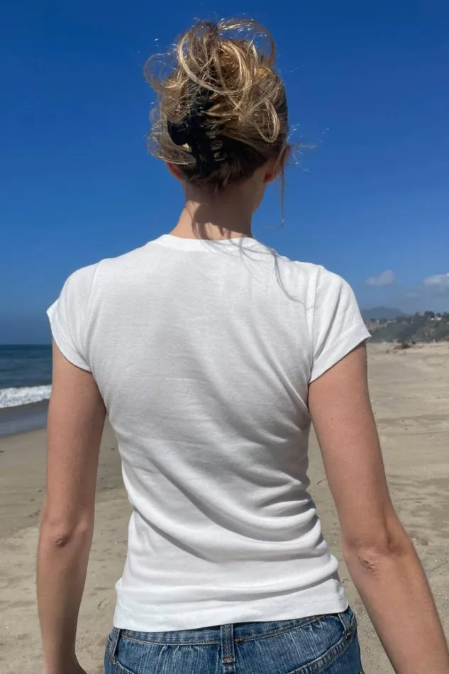 Chloe Top Natural White Women Brandy Melville Tops