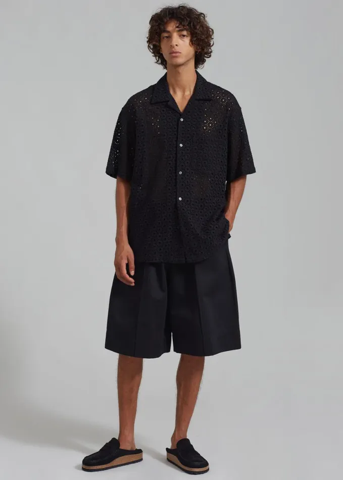 Clothing Men The Frankie Shop Adan Bermuda Shorts 8211 Black