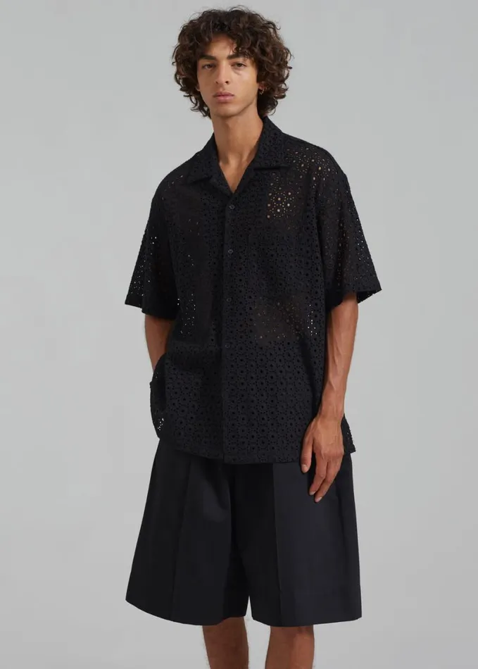 Clothing Men The Frankie Shop Adan Bermuda Shorts 8211 Black