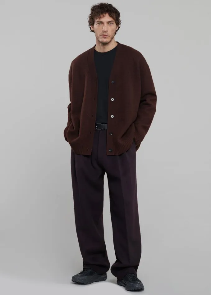 Clothing Men The Frankie Shop Beo Wool Suit Pants 8211 Dark Plum