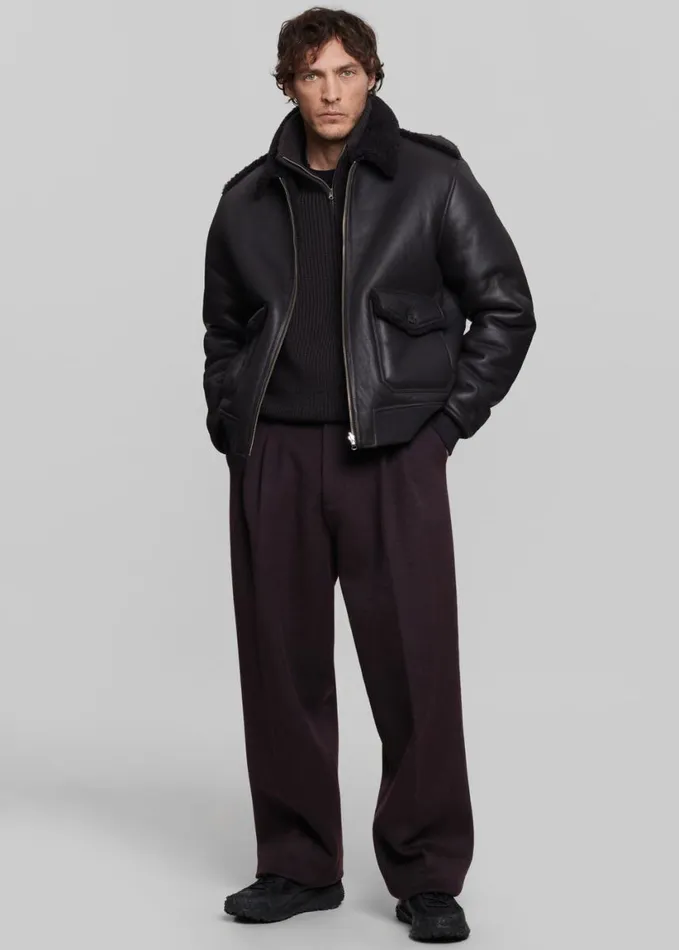 Clothing Men The Frankie Shop Beo Wool Suit Pants 8211 Dark Plum