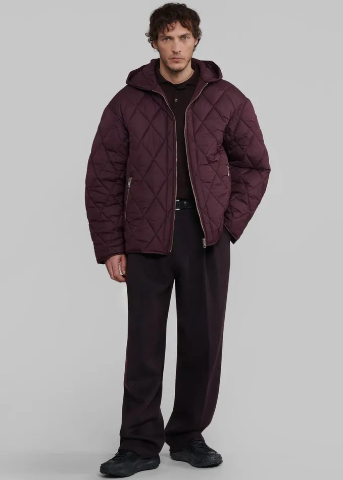 Clothing Men The Frankie Shop Beo Wool Suit Pants 8211 Dark Plum