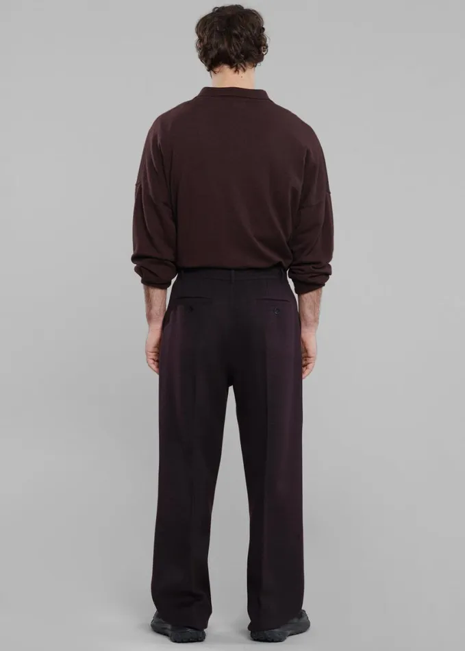 Clothing Men The Frankie Shop Beo Wool Suit Pants 8211 Dark Plum