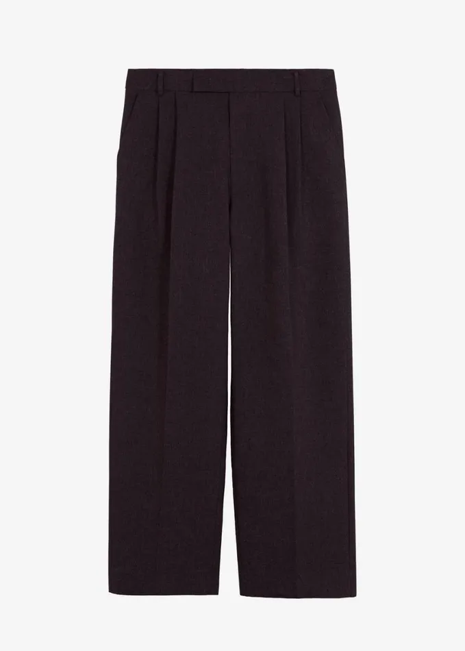 Clothing Men The Frankie Shop Beo Wool Suit Pants 8211 Dark Plum