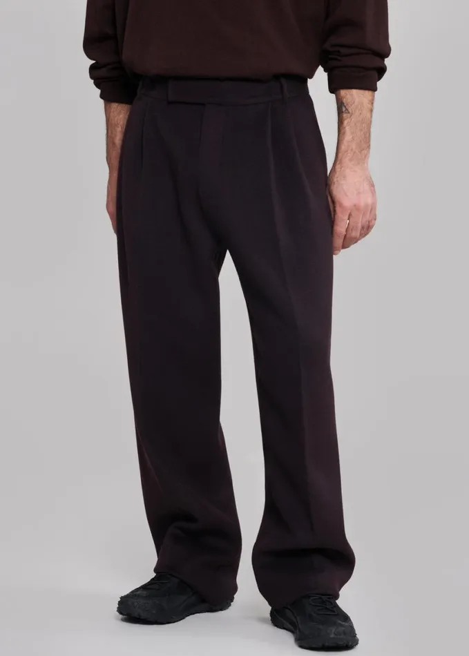 Clothing Men The Frankie Shop Beo Wool Suit Pants 8211 Dark Plum