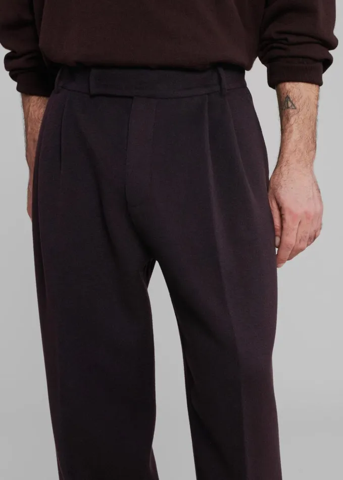 Clothing Men The Frankie Shop Beo Wool Suit Pants 8211 Dark Plum