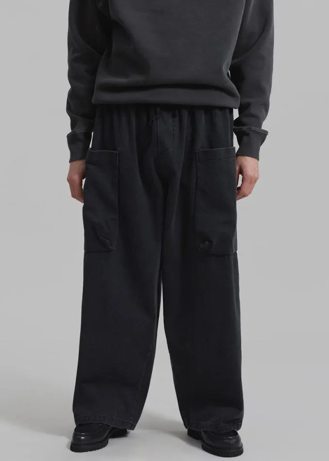 Clothing Men The Frankie Shop Cliff Denim Balloon Pants 8211 Black