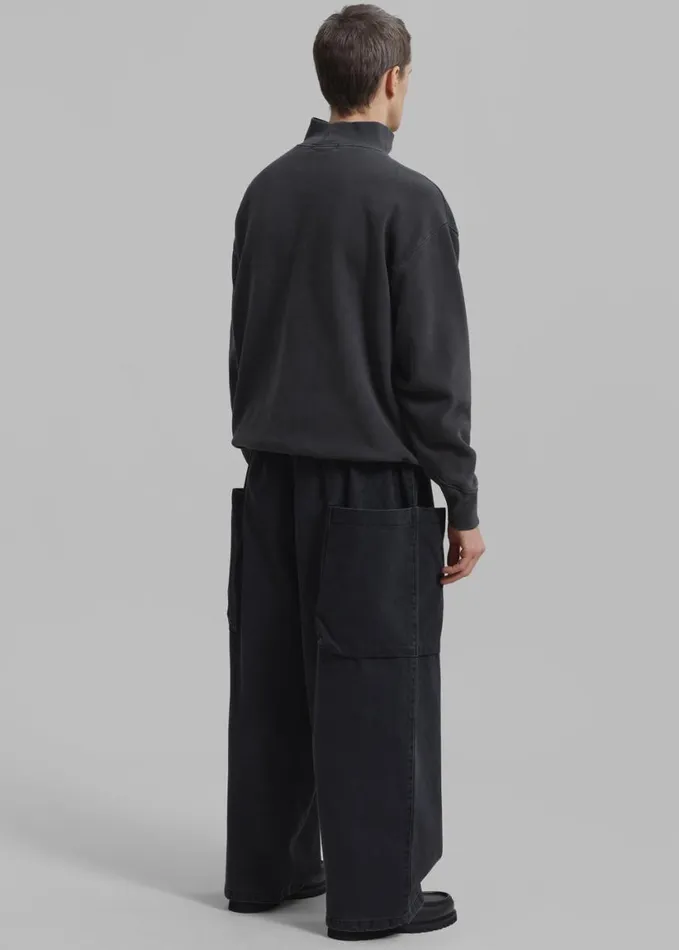Clothing Men The Frankie Shop Cliff Denim Balloon Pants 8211 Black