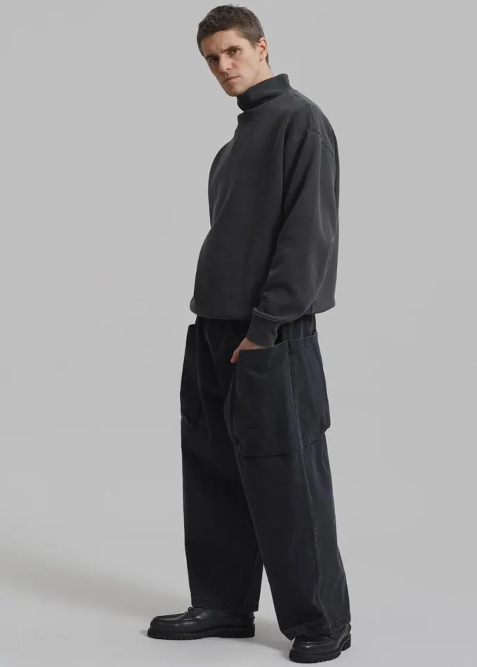 Clothing Men The Frankie Shop Cliff Denim Balloon Pants 8211 Black