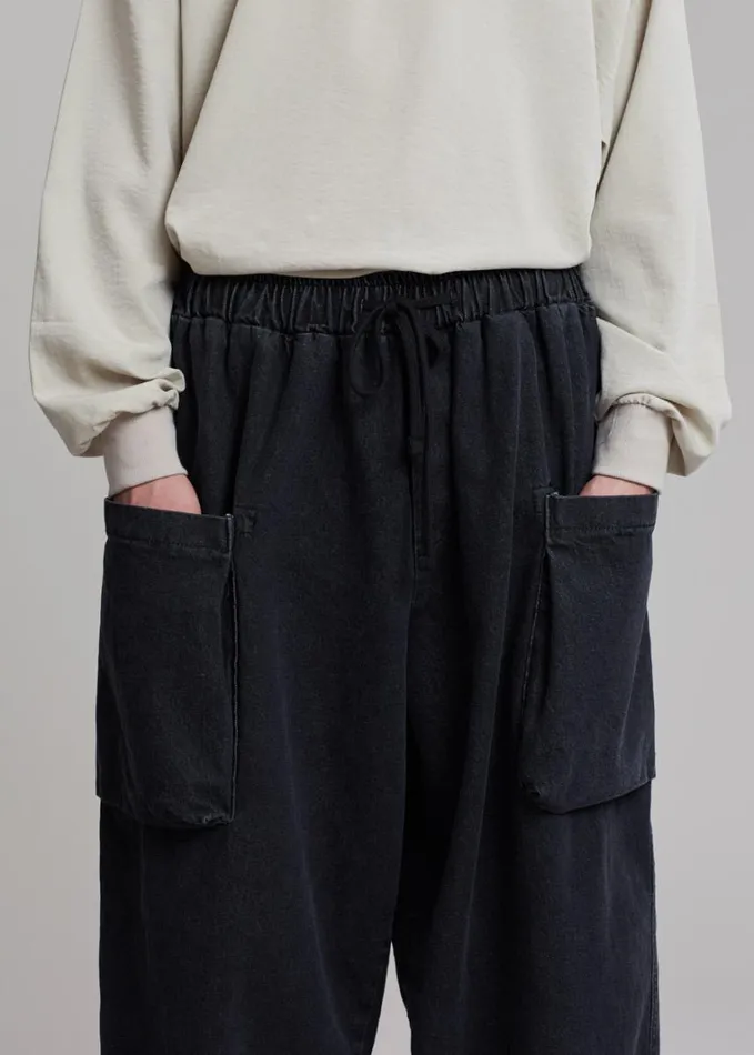Clothing Men The Frankie Shop Cliff Denim Balloon Pants 8211 Black