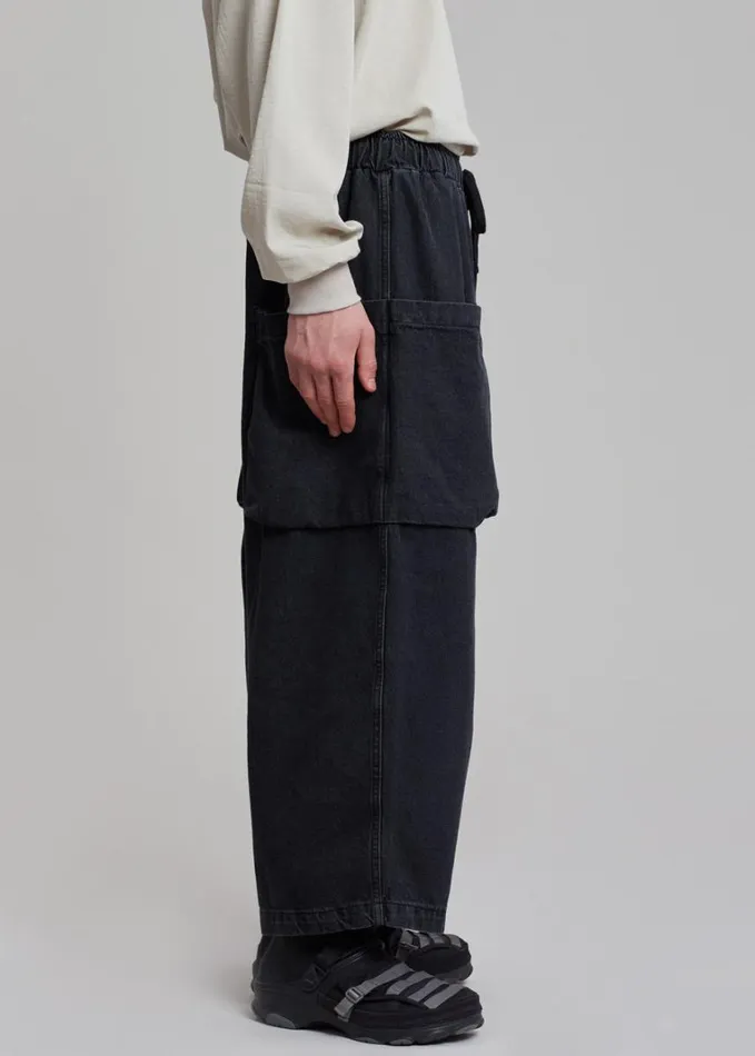 Clothing Men The Frankie Shop Cliff Denim Balloon Pants 8211 Black