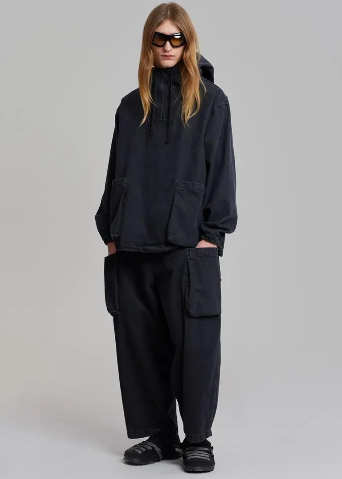 Clothing Men The Frankie Shop Cliff Denim Balloon Pants 8211 Black