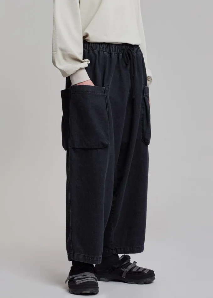 Clothing Men The Frankie Shop Cliff Denim Balloon Pants 8211 Black