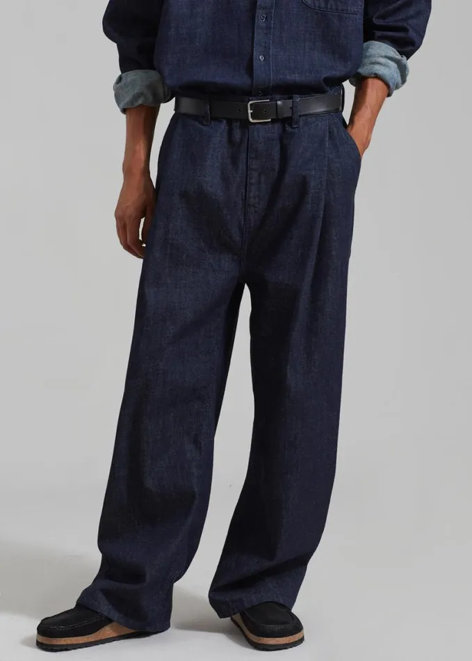 Clothing Men The Frankie Shop Drew Denim Pants 8211 Raw Wash