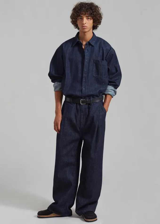 Clothing Men The Frankie Shop Drew Denim Pants 8211 Raw Wash