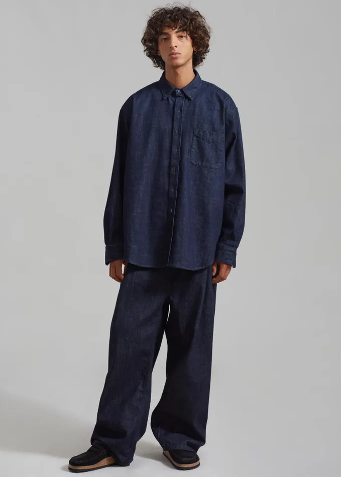 Clothing Men The Frankie Shop Drew Denim Pants 8211 Raw Wash