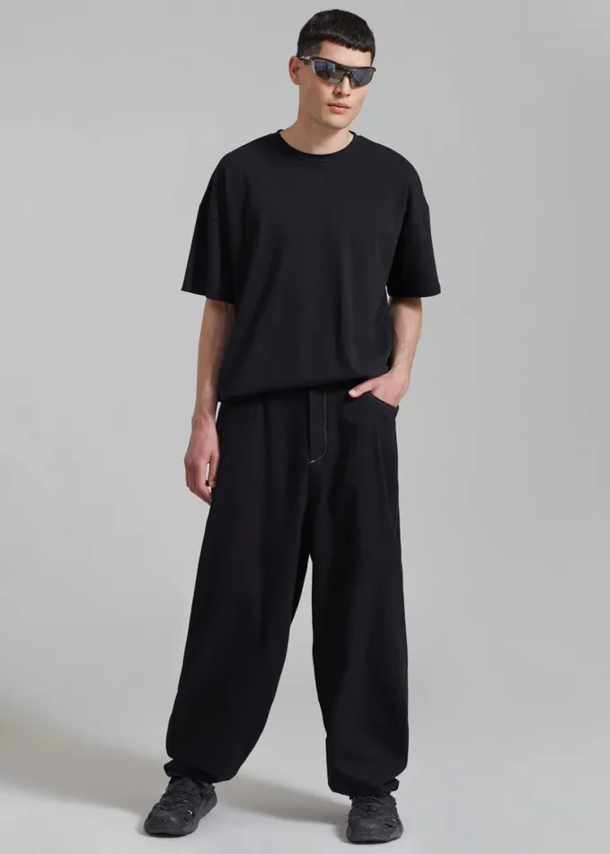 Clothing Men The Frankie Shop Joshua Baggy Pants 8211 Black
