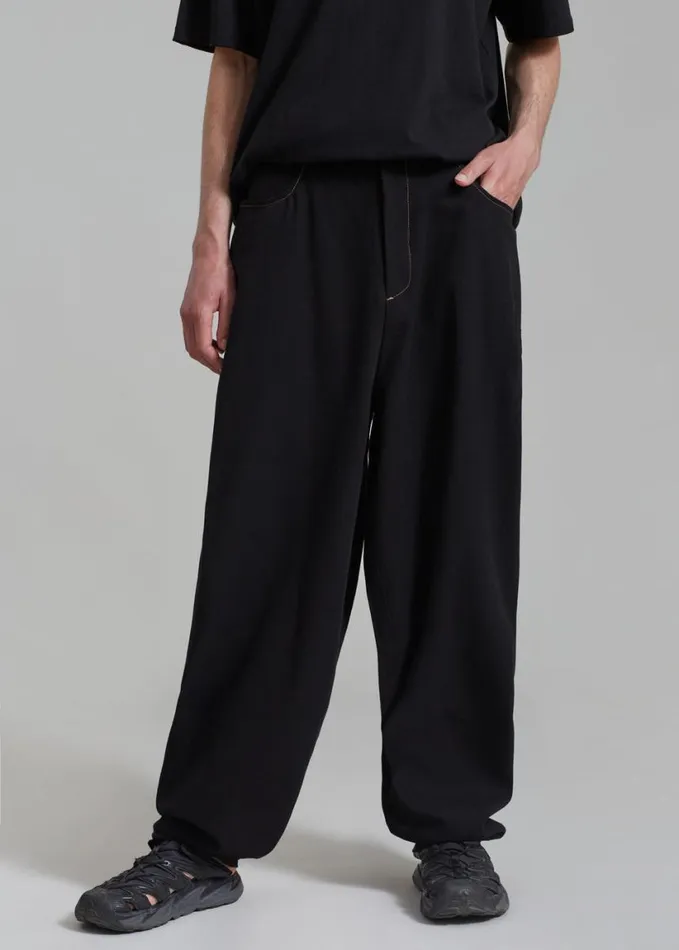 Clothing Men The Frankie Shop Joshua Baggy Pants 8211 Black